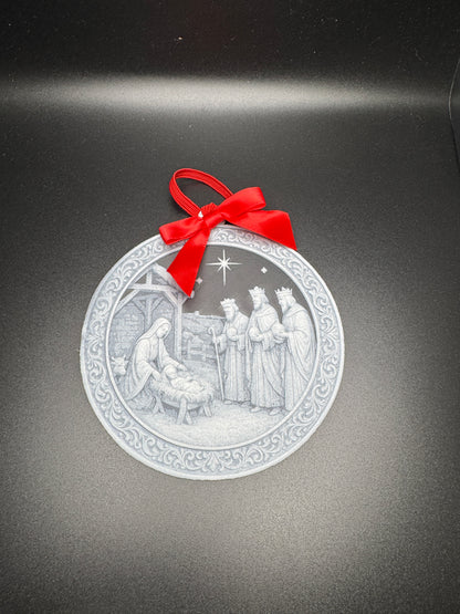 Black & White Nativity Ornaments - VARIOUS DESIGNS