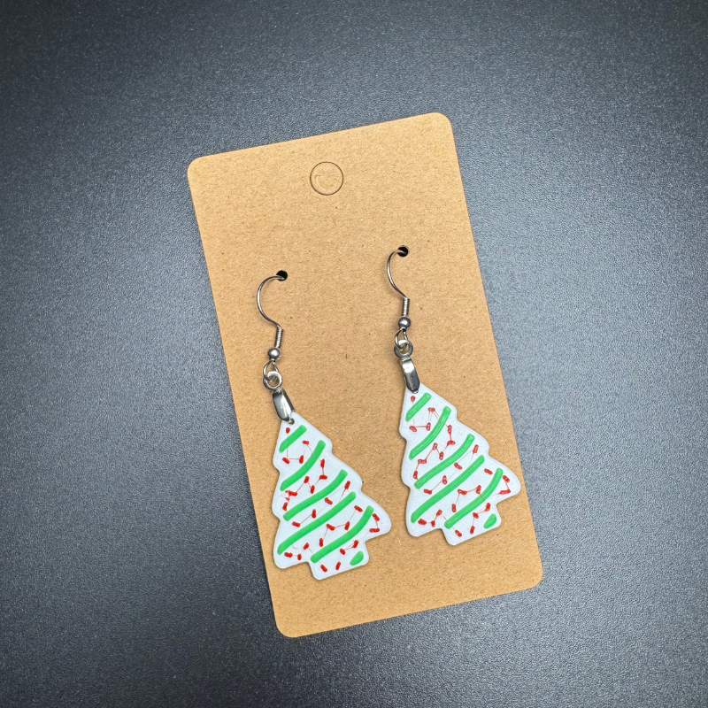 Christmas Tree Dangle Earrings