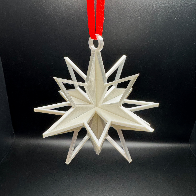 White Snowflake Ornament